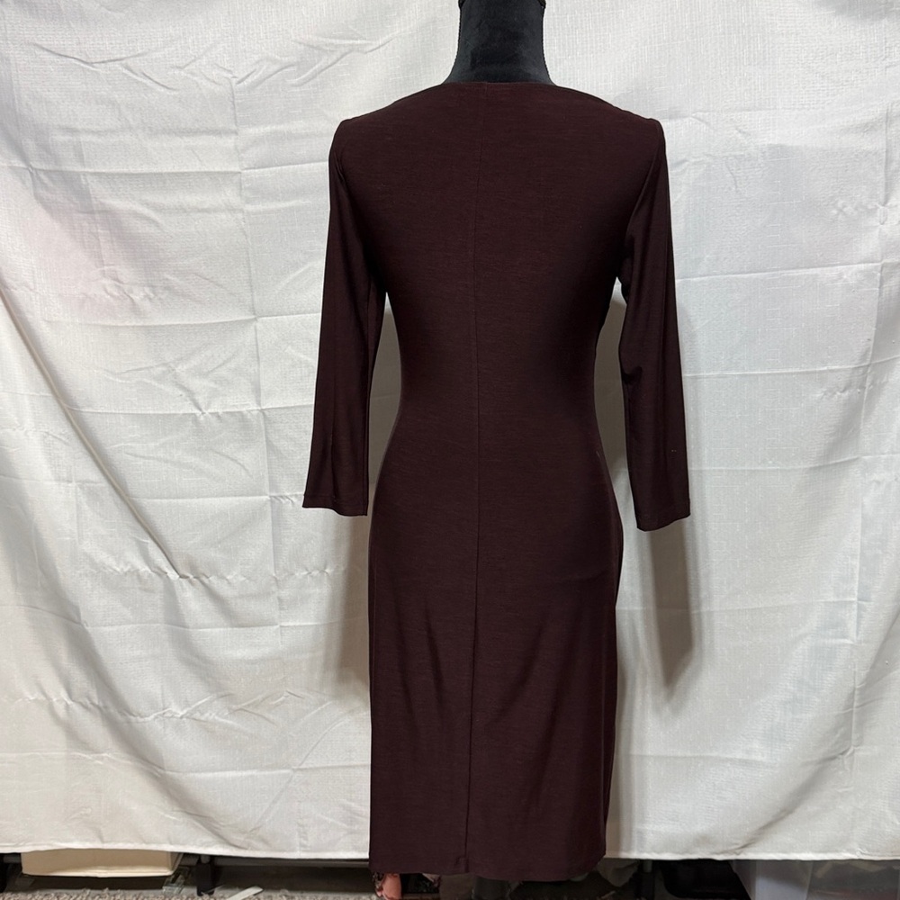 Chaps Side Rouched Midi Dress - Picture 4 of 7